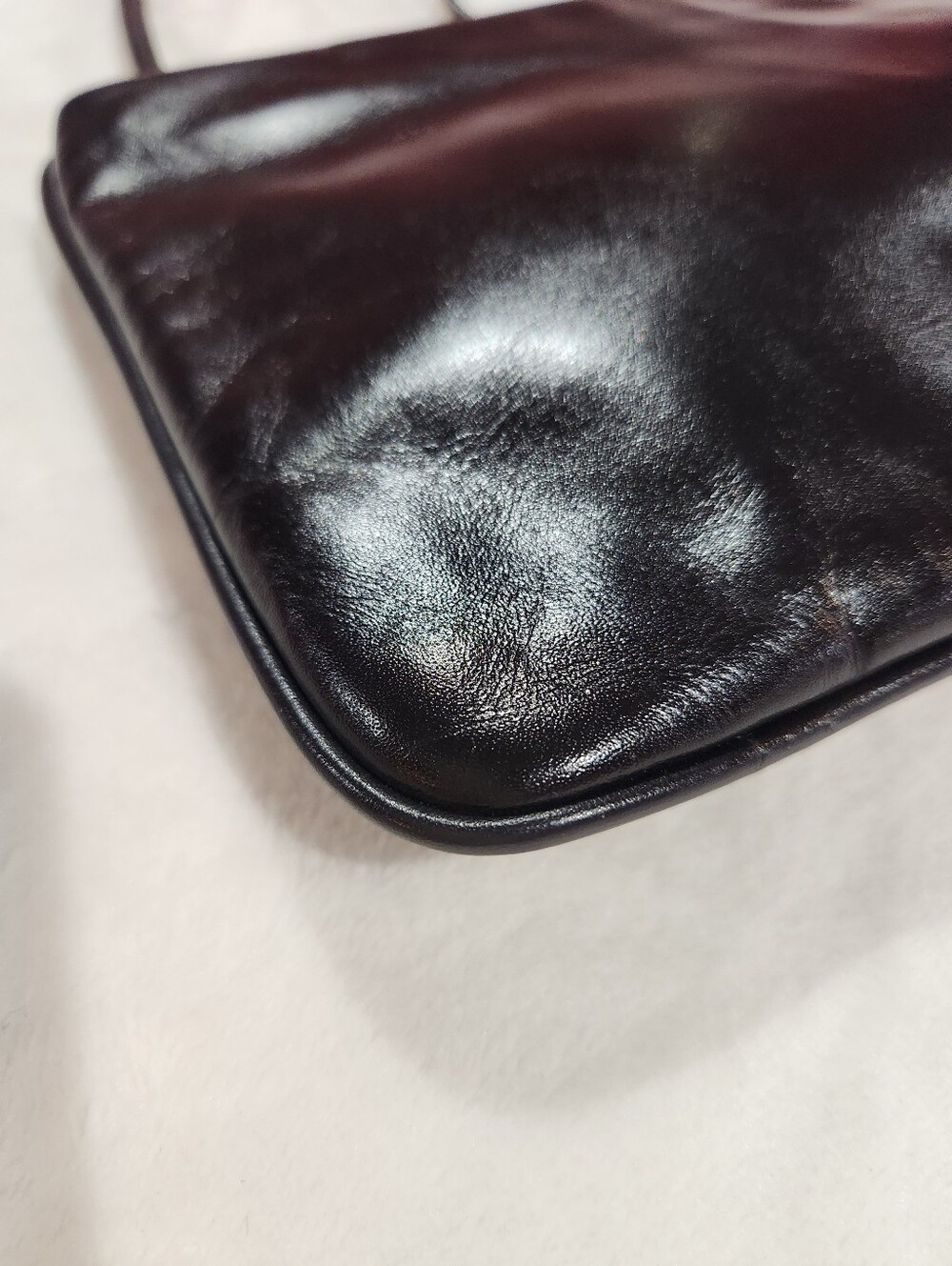 Anne Klein for Calderon Genuine Leather Clutch Bag, Vintage - Picture 5 of 10